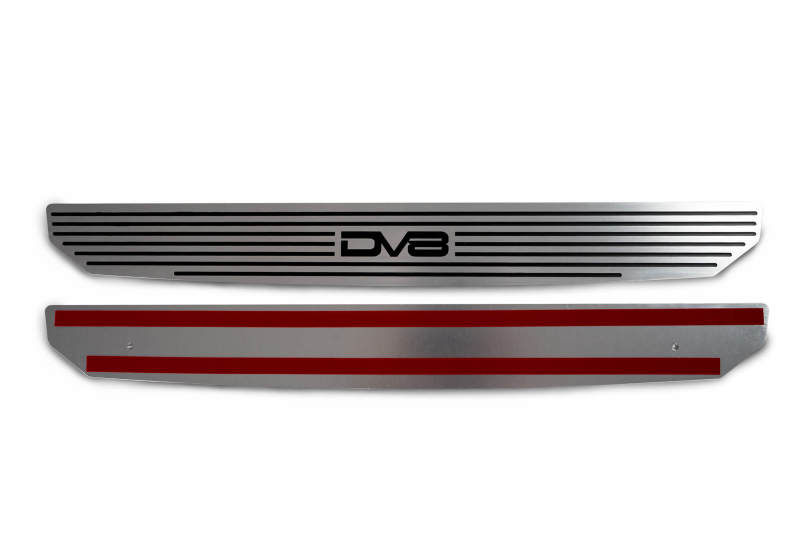 Jeep Wrangler Sill Plates - Front - DV8 Offroad - DV8 Logo - Black - `18-`27